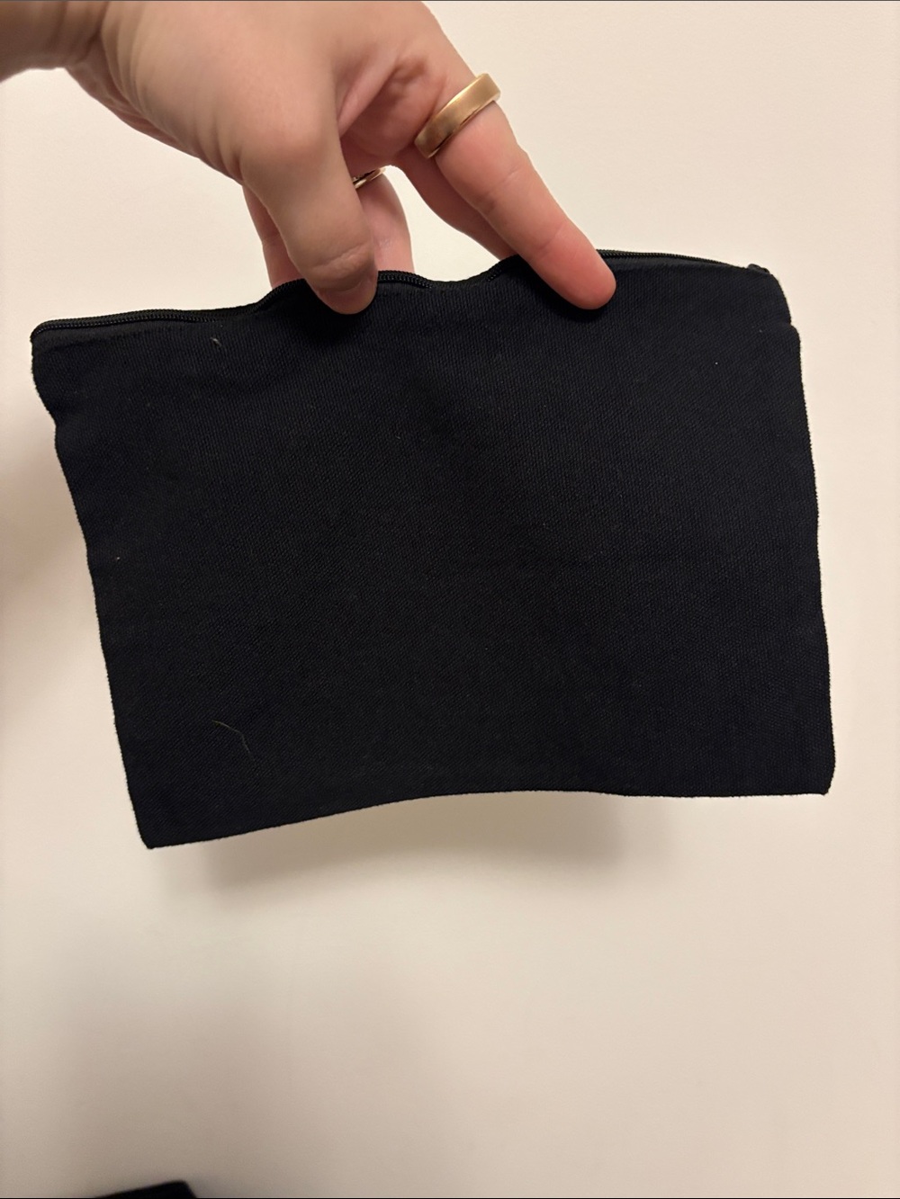 Black Canvas Zip Pouch — Simple Everyday Organizer